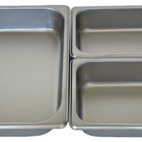REVO MIX Pan Set | Stainless Steel 2.5" deep | One 1/2 Size and Two 1/4 size food pans