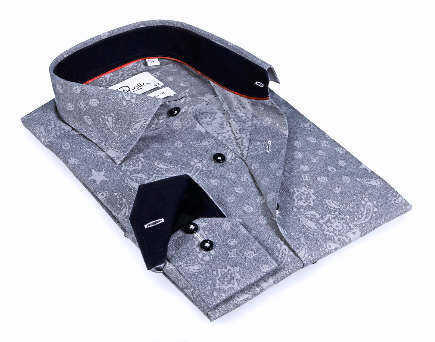 Long Sleeve Shirt with contract trimming // Dual cuffs // contemporary fit- Final Sale