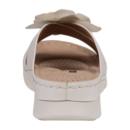Women's Claire White Cushioned Footbed Sandals
