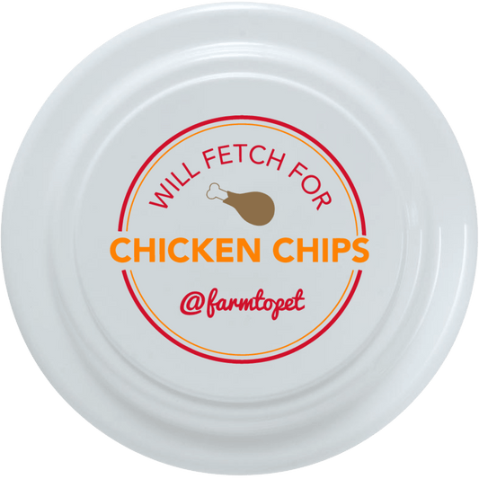 Will Fetch for Chicken Chips Dog Frisbee | Fun Toy for Dogs and Humans