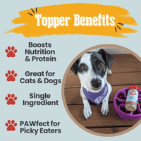 Treat Topper Fish Dog Food Topper | Low-Fat Meal Topper for Pets