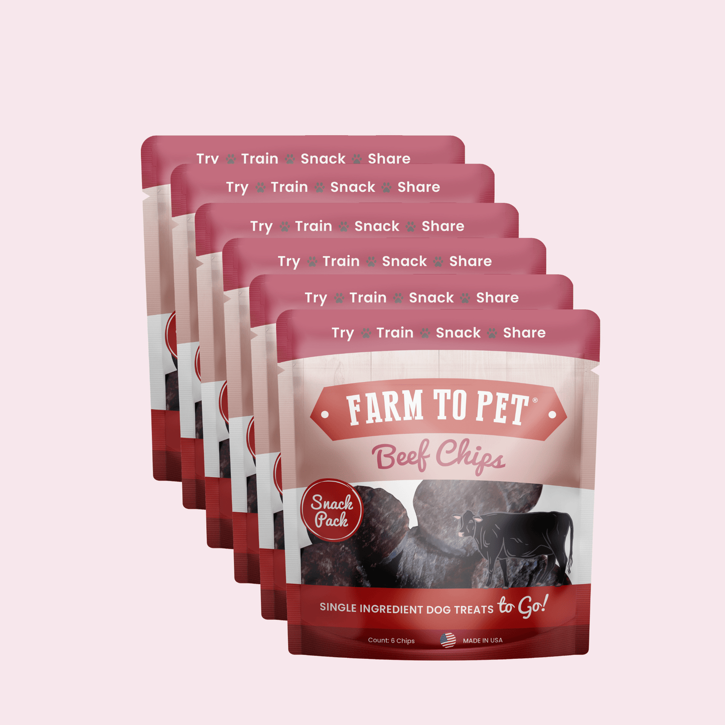 Beef Chips Snack Pack Bundles | Dog Treats for Training & Travel