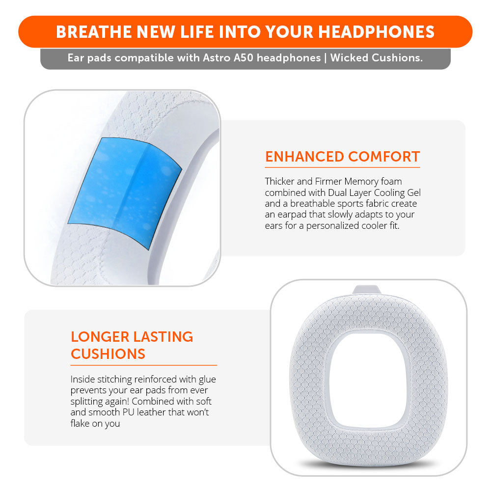 Astro A50 Gen 4, Gen 5 and A50X Earpads - WC FreeZe Cooling Gel