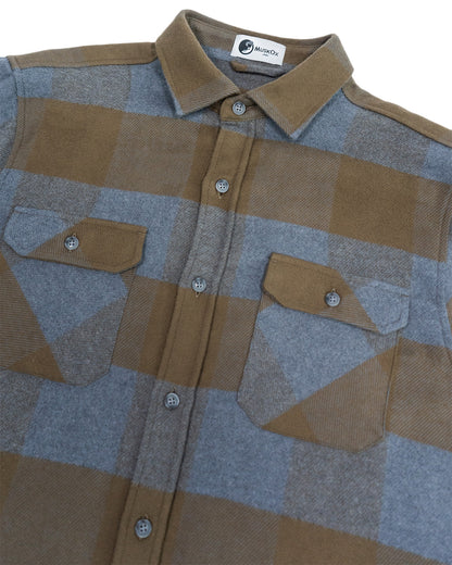 Field Grand Flannel, Caper Green