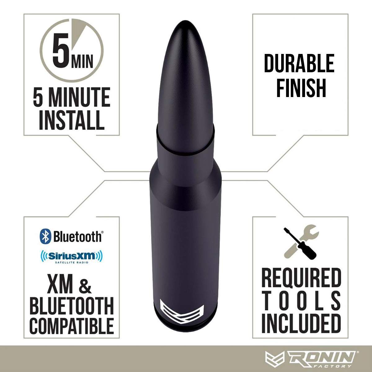 TUFFLOCK® BULLET ANTENNA FOR FORD