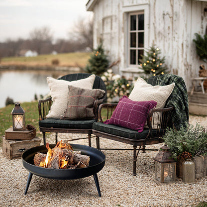 Raised Metal Fire Pit Bowl