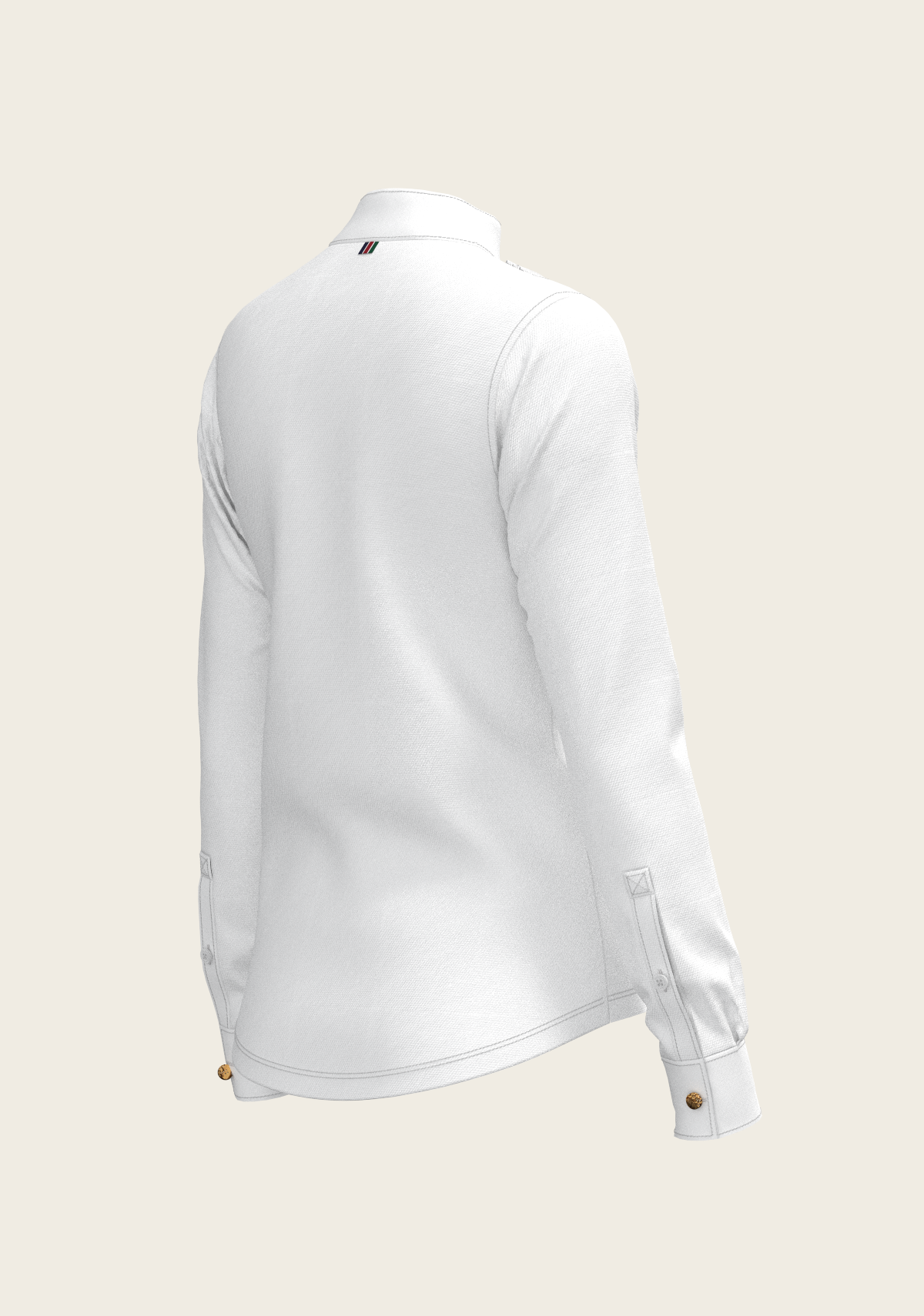 Short Pleated Long Sleeve Show Shirt
