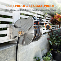 Wall Mounted Hose Reel-Stainless Steel-Heavy Duty