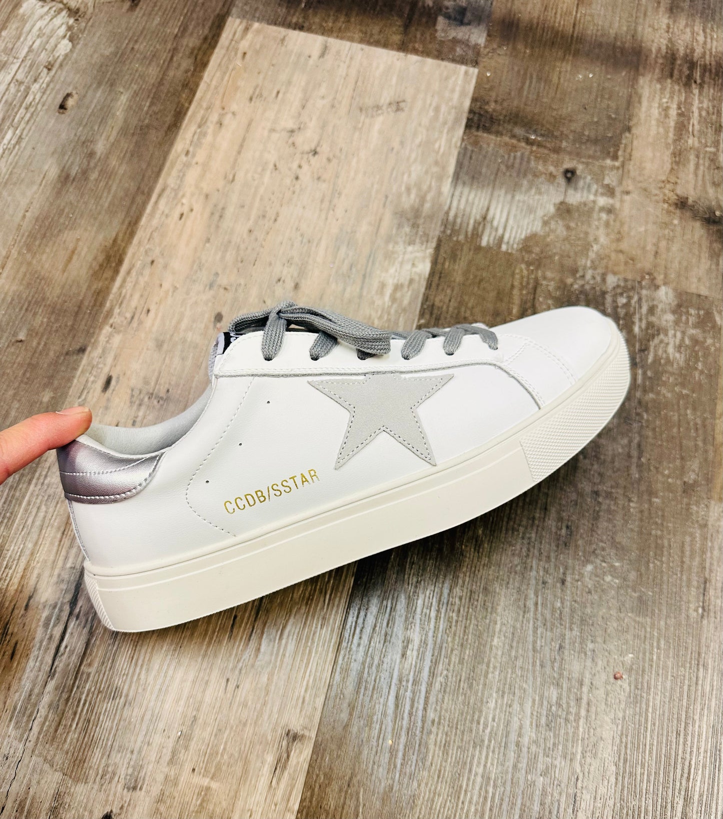 Grey Star Silver Heel Womens Star-