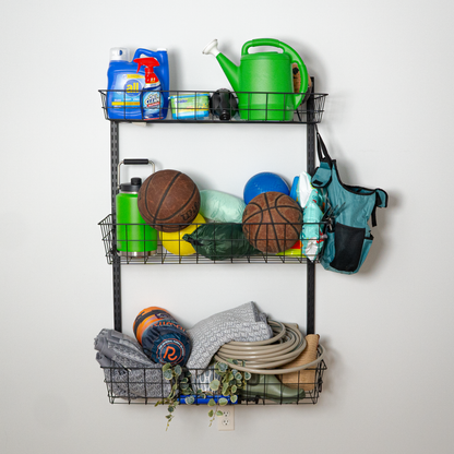 G-Basket | Adjustable Wall Storage System | Holds 120 lbs
