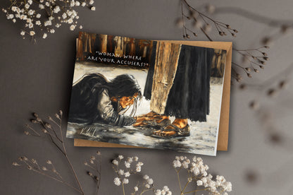 "Woman, Where Are Your Accusers?" Greeting Card