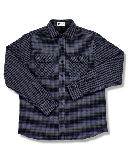 Grand Flannel, Dark Blue Mini Check