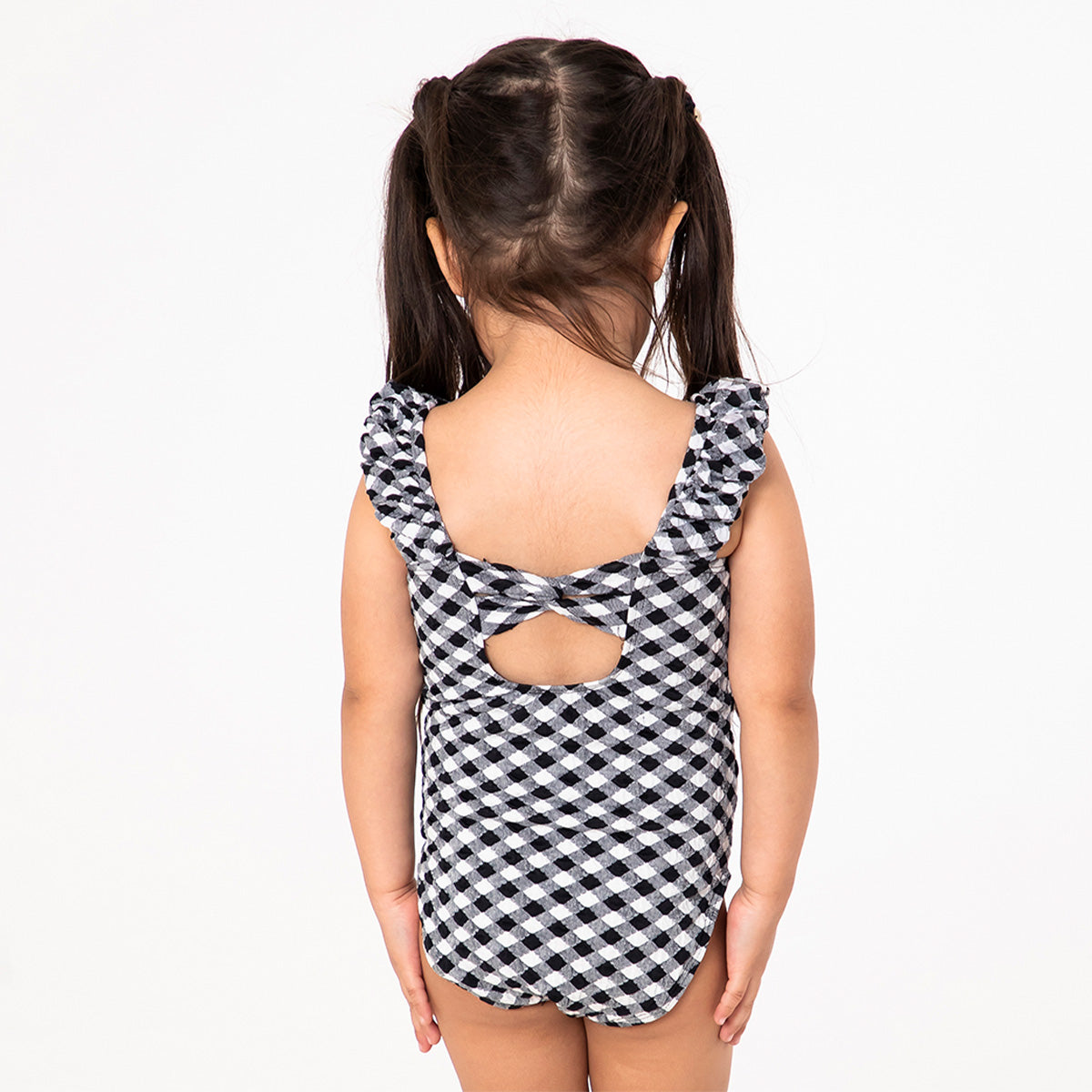 Puffy Sleeve One Piece Swimsuit (Girls)