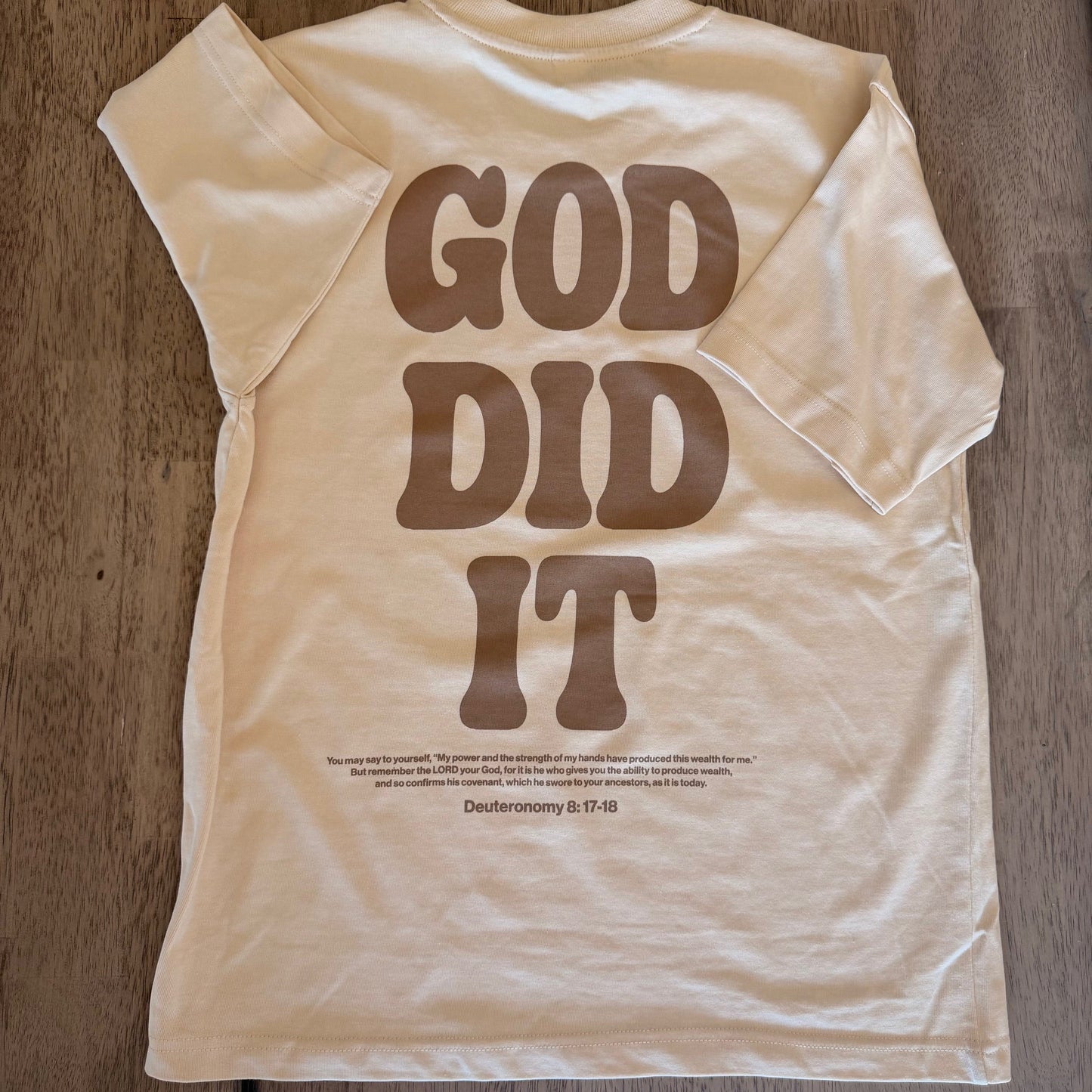 God Did It - Oversized Tee: 100% ring-spun cotton
