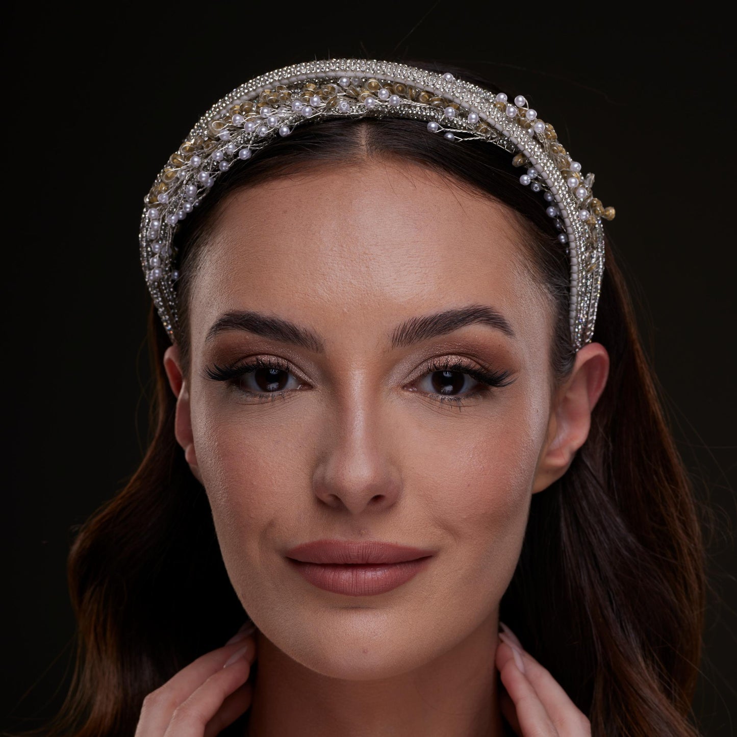 Gold and Silver Beaded Hair Band
