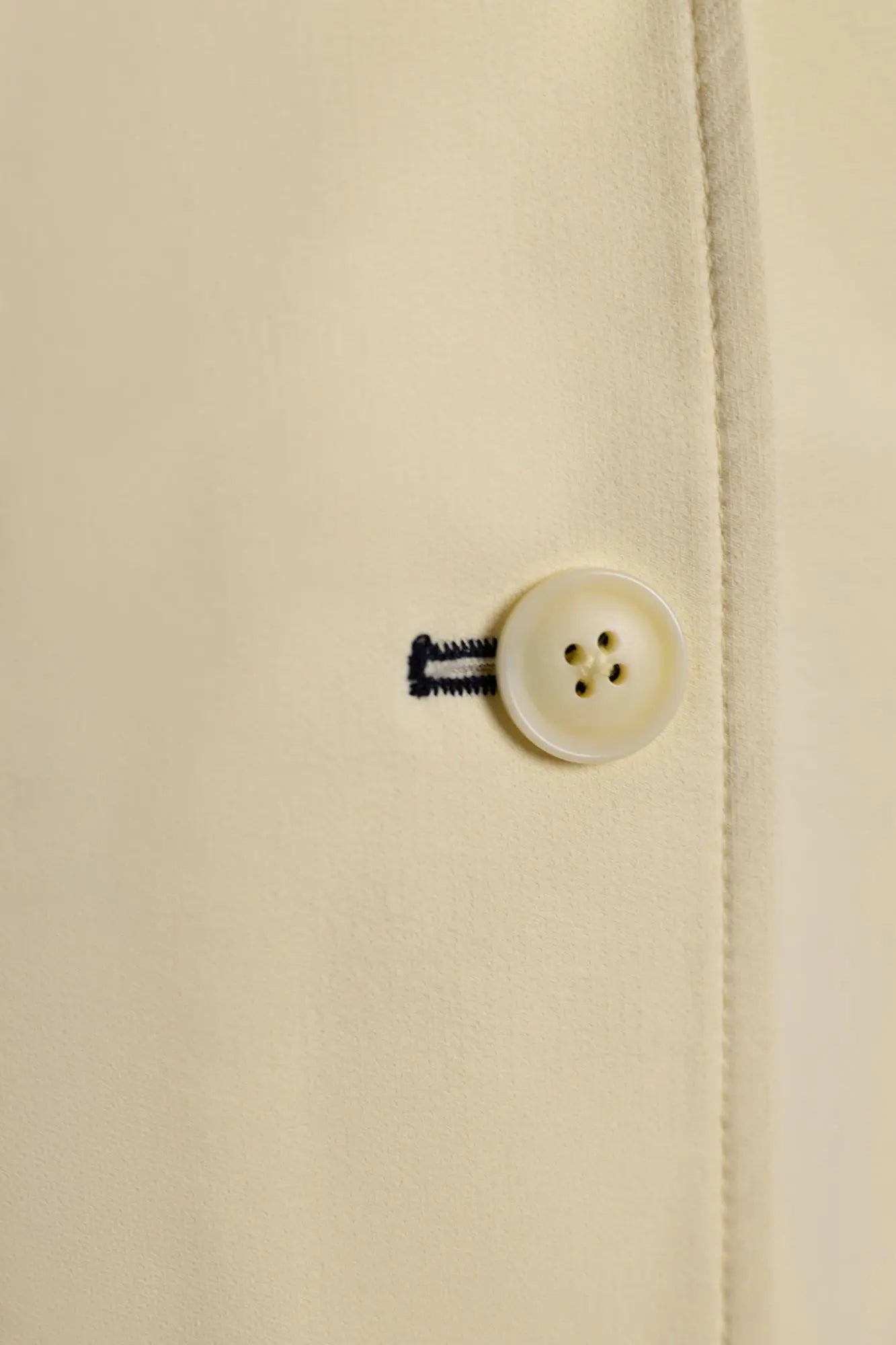 Grand Prix Ladies EQJ 3 Button Show Coat, Butter with Navy Collar
