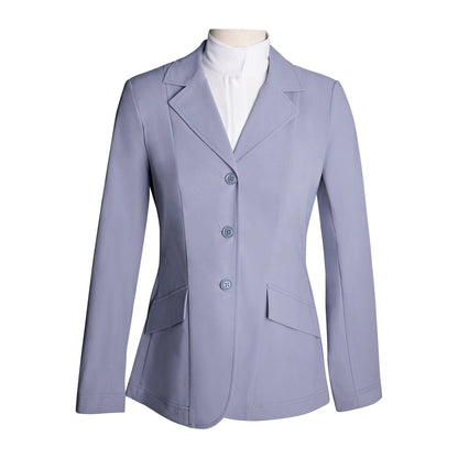 Grand Prix Ladies EQJ 3 Button Show Coat, NY Tech Fabric, Cadet Blue