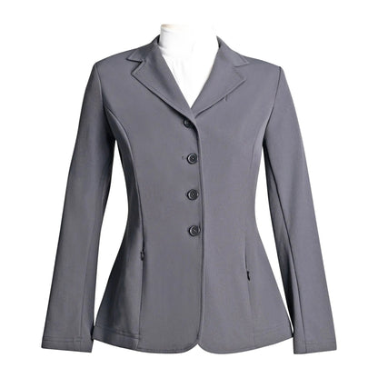 Grand Prix Ladies Quinn Show Coat, 4 Button with Hidden Zipper Closure, Navy