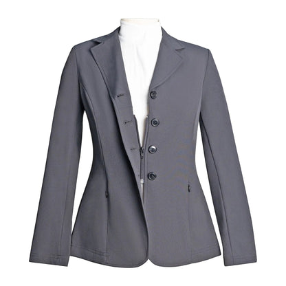 Grand Prix Ladies Quinn Show Coat, 4 Button with Hidden Zipper Closure, Navy