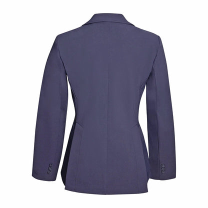 Grand Prix Ladies EQJ 3 Button Show Coat, NY Tech Fabric, Navy