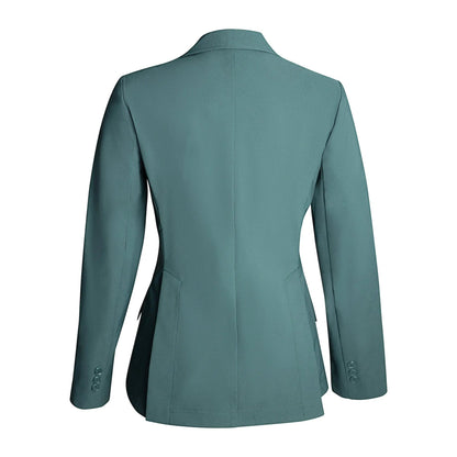 Grand Prix Ladies EQJ 3 Button Show Coat, NY Tech Fabric, New Green