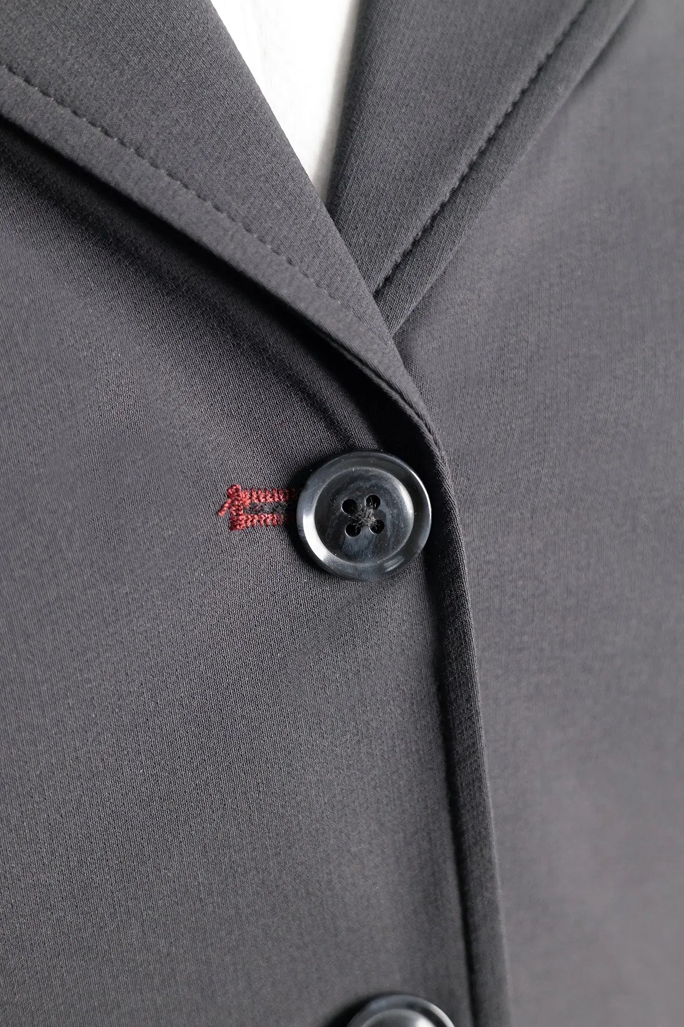 Grand Prix Ladies EQJ Classic 3 Button Show Jacket, Black with Burgundy Collar