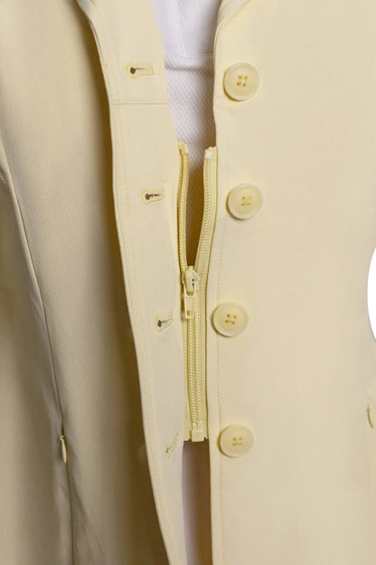 Grand Prix Quinn Show Jacket, 4 Button Front with Hidden Zipper Closure, Butter