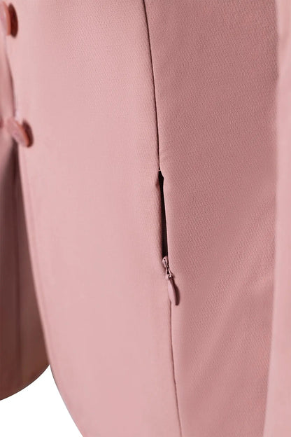Grand Prix Quinn Show Jacket, 4 Button Front with Hidden Zipper Closure, Rose
