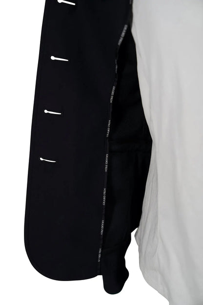 Grand Prix Saltare Premio 4 Button Riding Show Coat, Black with Dark Green