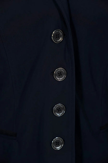 Grand Prix Saltare Premio 4 Button Riding Show Coat, Navy with Black