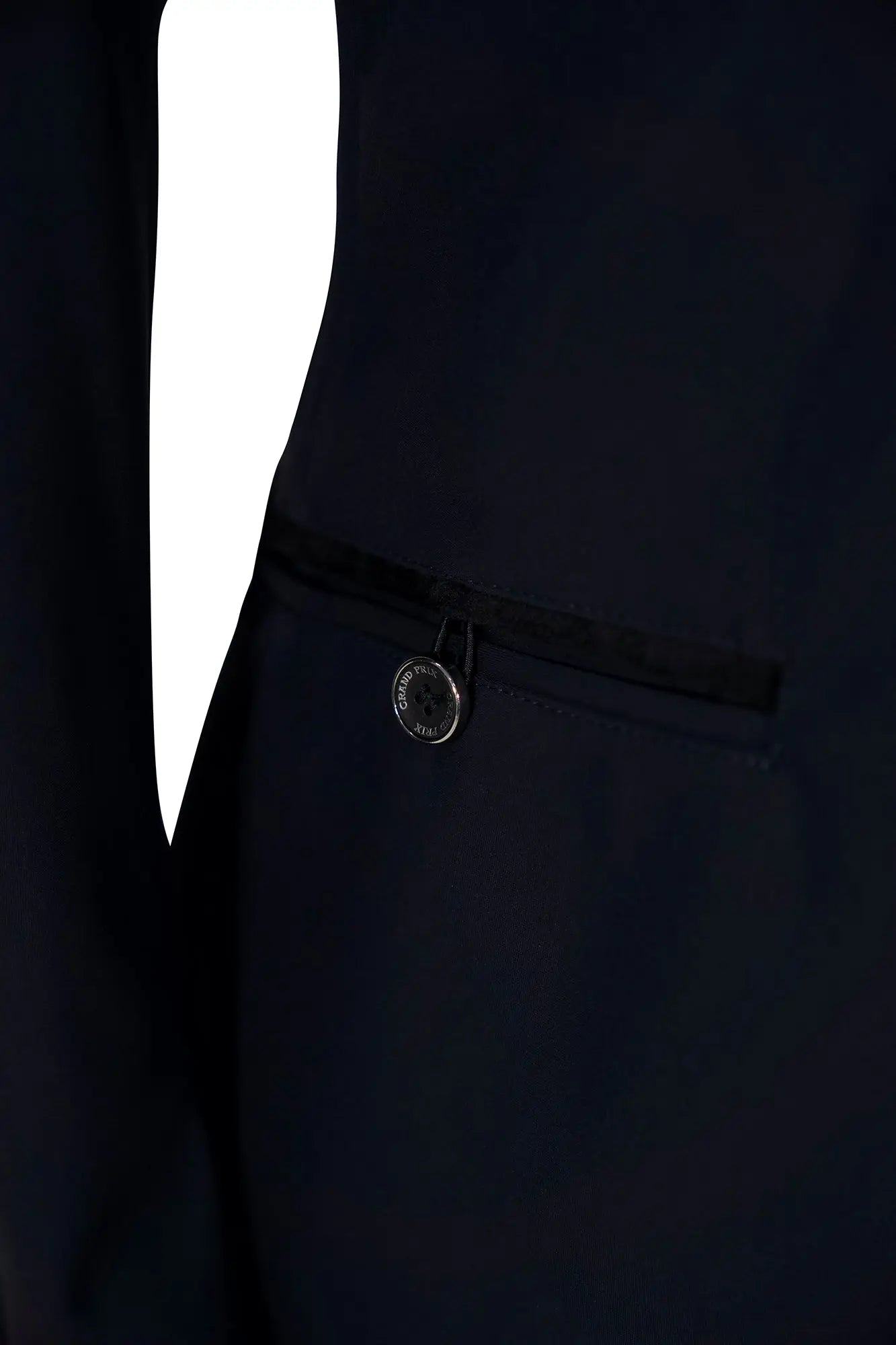 Grand Prix Saltare Premio 4 Button Riding Show Coat, Navy with Black