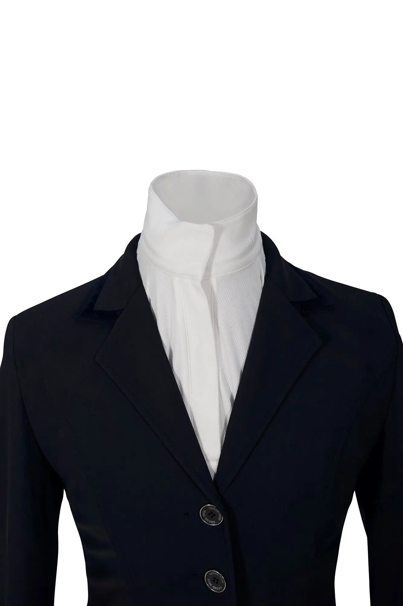 Grand Prix Saltare Premio 4 Button Riding Show Coat, Navy with Navy