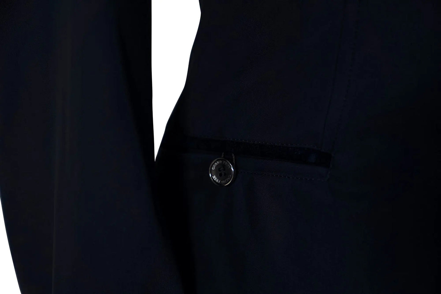 Grand Prix Saltare Premio 4 Button Riding Show Coat, Navy with Navy