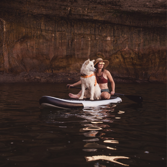 GrandSol Oasis Pack: 11' 4'' Inflatable Paddle Board + Paddle, Pump, Detachable Fin, & Carrying Case