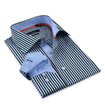 Green Signature Shirt //  - Contemporary Fit - contrast  trimming - final sale - Size Small