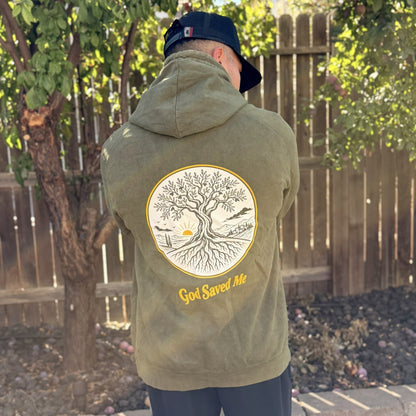Olive Tree Hoodie: 100% ring-spun cotton