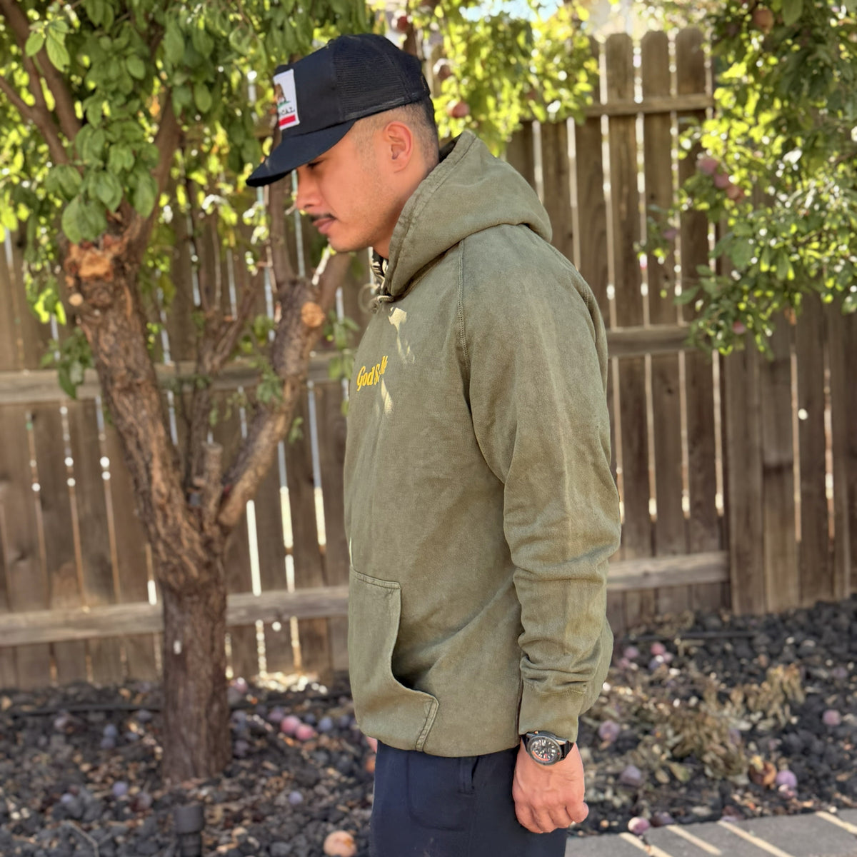 Olive Tree Hoodie: 100% ring-spun cotton
