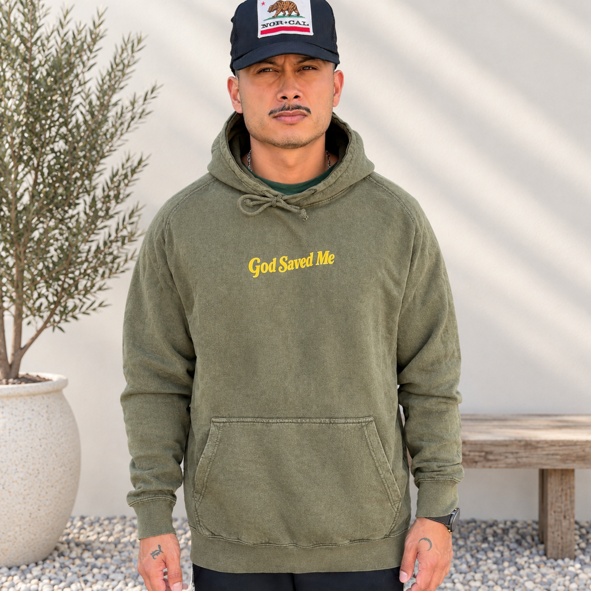 Olive Tree Hoodie: 100% ring-spun cotton