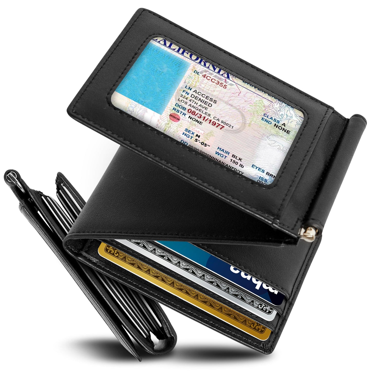 Leather Trifold Wallet – Removable Money Clip