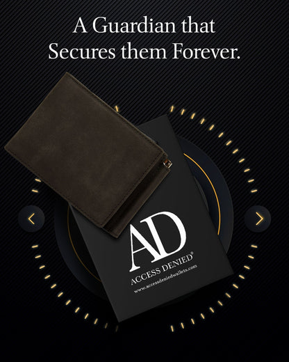 Leather Trifold Wallet – Removable Money Clip