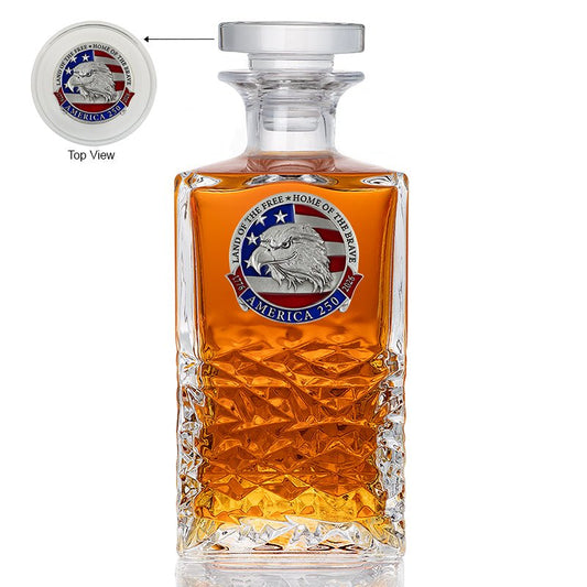 America's 250th Anniversary Eagle Head with Flag Heritage Decanter