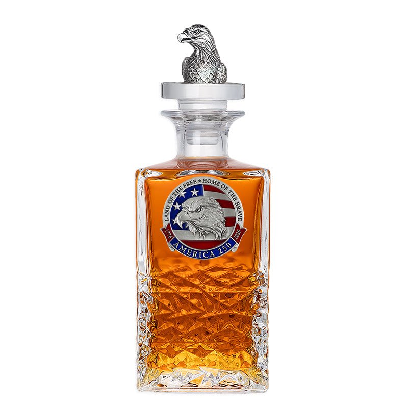 America's 250th Anniversary Eagle Head with Flag Heritage Decanter with 3D Top