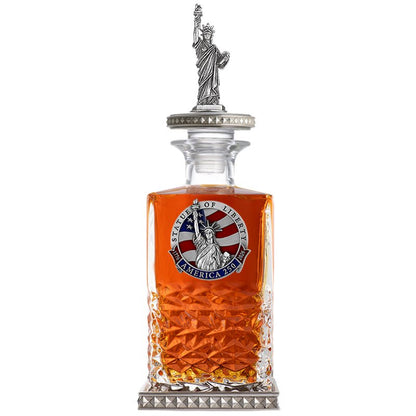 America's 250th Anniversary Statue of Liberty Heritage Decanter w/ 3D Top-Diamond Accents