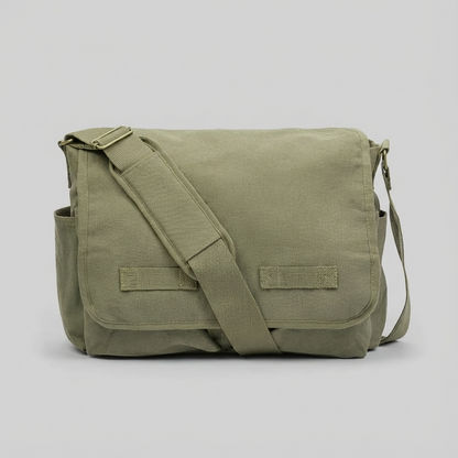 Men’s Canvas Messenger Bag – Laptop Ready