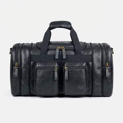 Men’s Leather Duffel Bag – Carry-On Travel 40L Travel