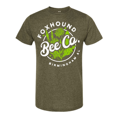 Heather Military Green Round Short Sleeve Shirt