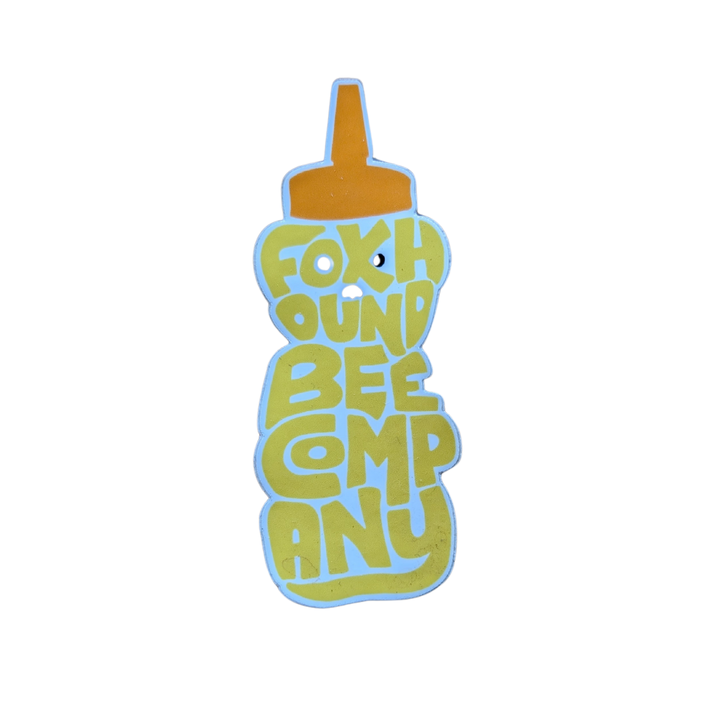Honeybee Bear-Shaped Vinyl Sticker