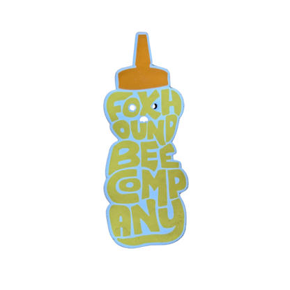 Honeybee Bear-Shaped Vinyl Sticker