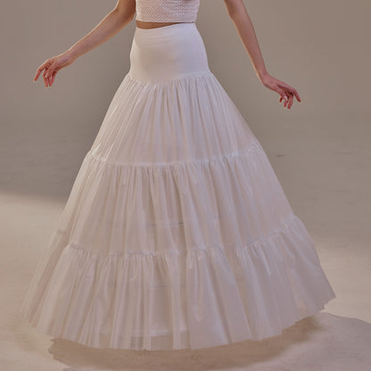 Hoop Petticoat Skirt with Two Layers and Corsage , Crinoline Petticoat with Concealed Hoops , Bridal Slip for Volume & Elegance