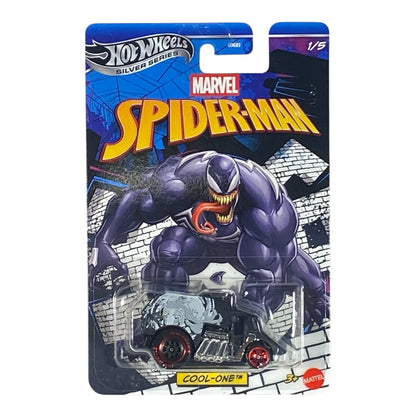 Hot Wheels Silver Series Spider-Man Complete Set of 5 (2026) - Limited Edition Collectible Diecast Cars